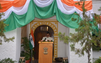 Republic Day 2015 - Flag hosting ceremony at Embassy Residence