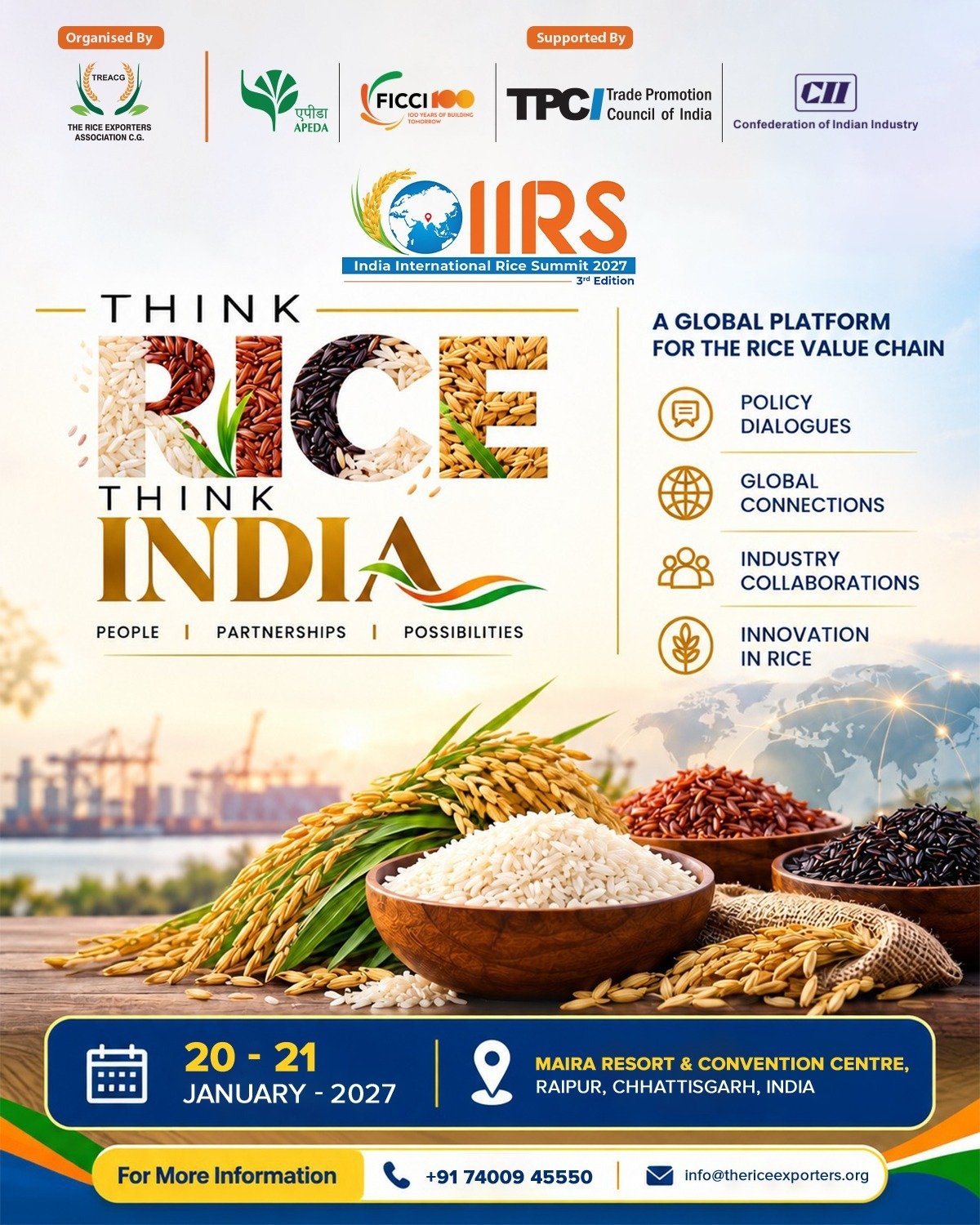 3rd India International Rice Summit (IIRS) 2027