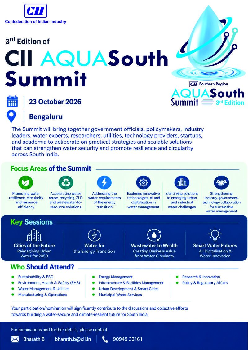 3rd Edition of CII Aqua South Summit 2026
