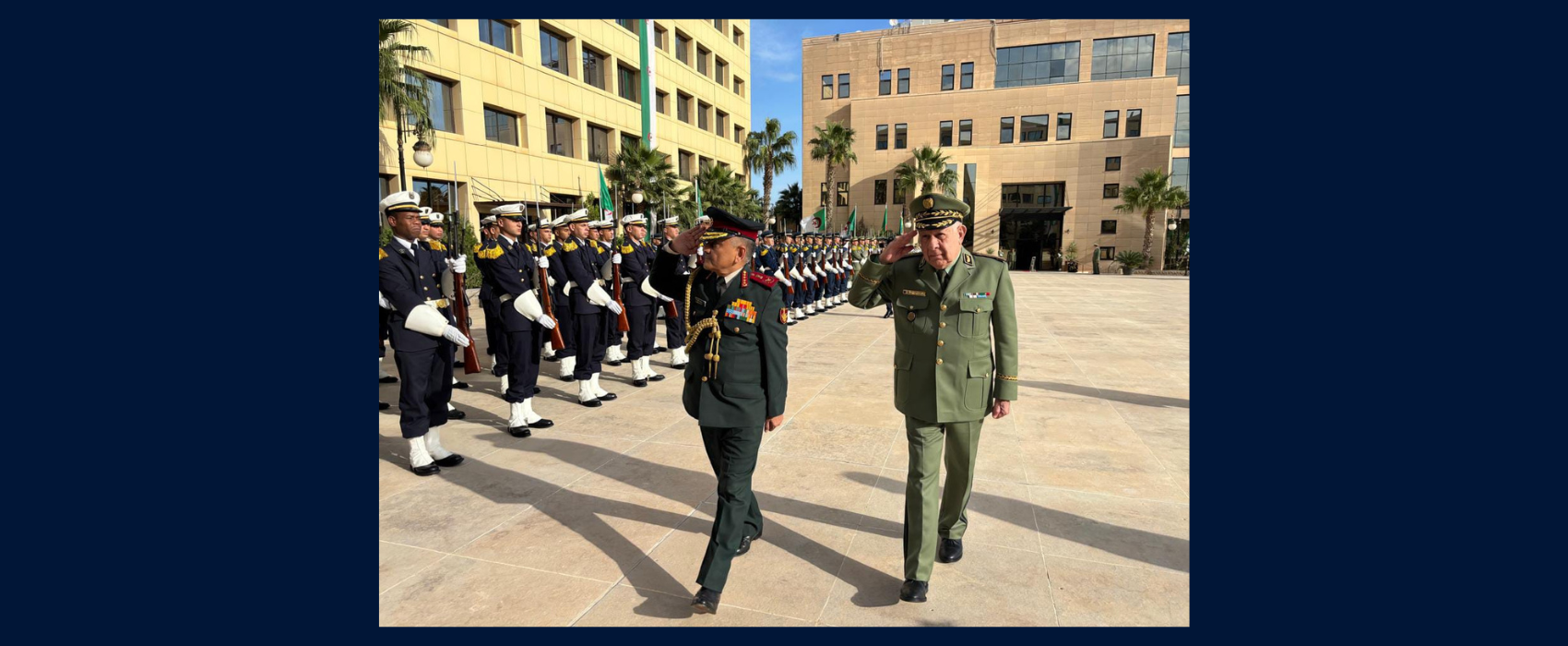 General Anil Chauhan, Chief of Defence Staff visited Algeria from 31 October to 3 November, 2024 to participate in the 70th Anniversary of Algeria’s War of Independence.