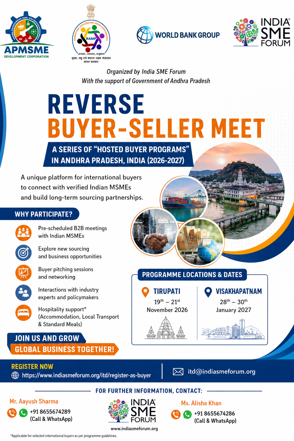 Reverse Buyer–Seller Meets (RBSMs) in India (2026-2027) at the Andhra Pradesh, India (2026-2027)