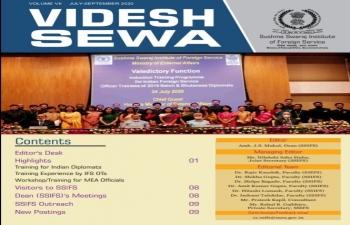 SSIFS Newsletter, "Videsh Sewa", Vol. VII, July-September 2020