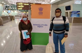 Chartered flight operated by Private Operators from Algiers to New Delhi for distressed Indians, Flight No. AH 3802, carrying 181 Persons took off at 10:05 on 11 Nov 2020.