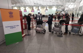 Embassy of India, Algiers facilitates the operation of the 7th Chartered flight operated by private operators carrying distressed Indians from Algeria. Flight No. AH 3804 carrying 248 Passengers took off from Algiers to Delhi at 10:40 hours on 26 Nov 2020.