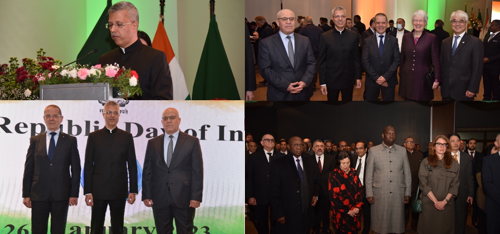 A Reception to mark the 74th #RepublicDay was held at Hotel Sofitel, Algiers. H.E. Youcef Chorfa, Minister of Labour, Employment and Social Security and H.E. Mohamed Abdelhafid Henni, Minster of Agriculture and Rural Development were the Chief Guests. Members of Diplomatic corps, Algerian officials, Indian diaspora, Friends of India in Algeria, India-Algeria Parliamentary Friendship Society, prominent Algerians &  Algerian business men attended