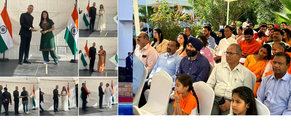 Embassy of India in Algeria  celebrated 77 Independence Day with Indian diaspora & friends of India. Unfurling of national flag, rendition of national anthem, reading of Hon’ble Rashtrapati ji's address to the Nation, cultural performance and Indian refreshments marked the event. - Algiers, 15 August 2023