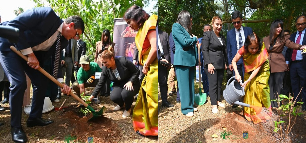  Ambassador along with Hon’ble Minister of Environment and Hon’ble Wali of Algiers planted trees at India corner in Jardin d’ Essai du Hamma on World Environment Day 2025.